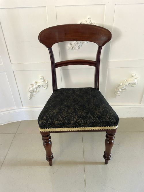 ANTIQUE VICTORIAN SET OF 10 QUALITY MAHOGANY DINING CHAIRS - ADDITIONAL PHOTO 6