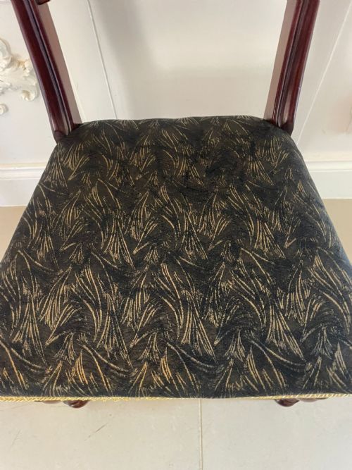 ANTIQUE VICTORIAN SET OF 10 QUALITY MAHOGANY DINING CHAIRS - ADDITIONAL PHOTO 7