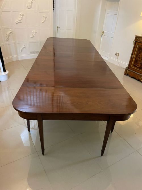 Large Antique George III 12/16 Seater Quality Figured Mahogany Dining Table