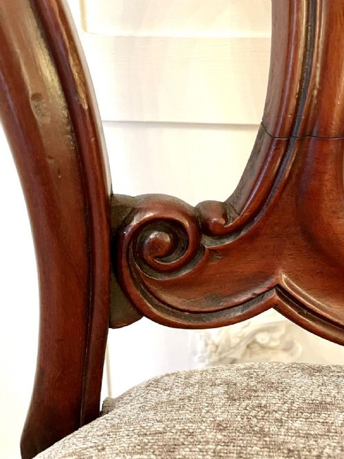 ANTIQUE SET OF SIX VICTORIAN MAHOGANY DINING CHAIRS - ADDITIONAL PHOTO 6