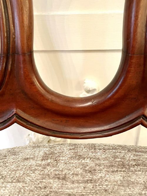 ANTIQUE SET OF SIX VICTORIAN MAHOGANY DINING CHAIRS - ADDITIONAL PHOTO 7