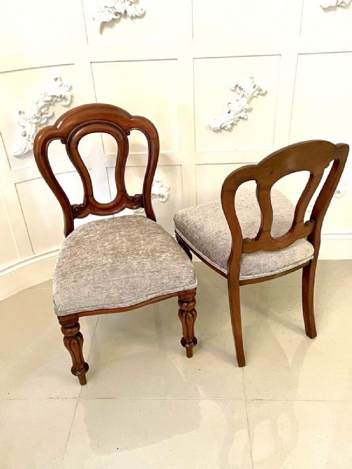 ANTIQUE SET OF SIX VICTORIAN MAHOGANY DINING CHAIRS - ADDITIONAL PHOTO 8