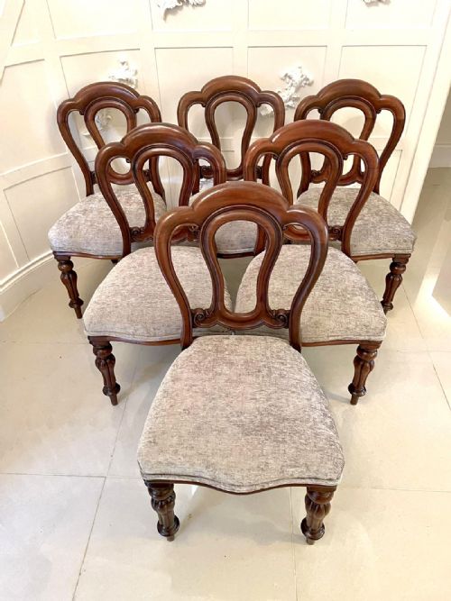 ANTIQUE SET OF SIX VICTORIAN MAHOGANY DINING CHAIRS - ADDITIONAL PHOTO 11