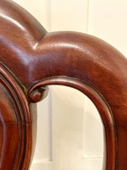 ANTIQUE SET OF SIX VICTORIAN MAHOGANY DINING CHAIRS - ADDITIONAL PHOTO 12
