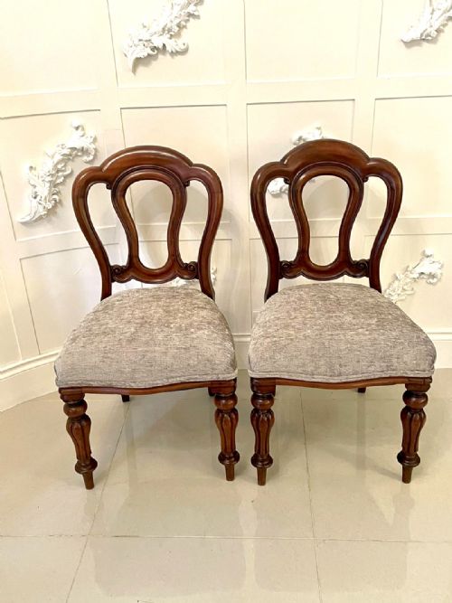 ANTIQUE SET OF SIX VICTORIAN MAHOGANY DINING CHAIRS - ADDITIONAL PHOTO 13
