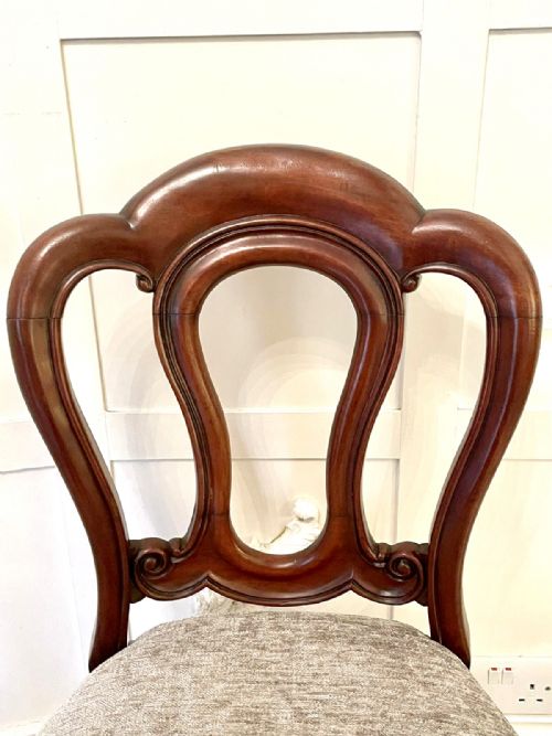ANTIQUE SET OF SIX VICTORIAN MAHOGANY DINING CHAIRS - ADDITIONAL PHOTO 15