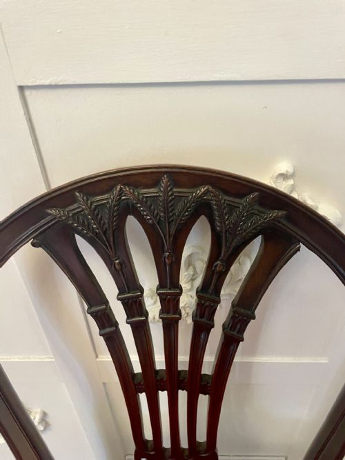 OUTSTANDING QUALITY SET OF 4 ANTIQUE VICTORIAN CARVED MAHOGANY DINING CHAIRS - ADDITIONAL PHOTO 6