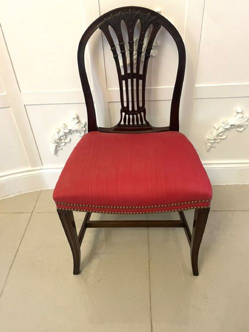OUTSTANDING QUALITY SET OF 4 ANTIQUE VICTORIAN CARVED MAHOGANY DINING CHAIRS - ADDITIONAL PHOTO 7