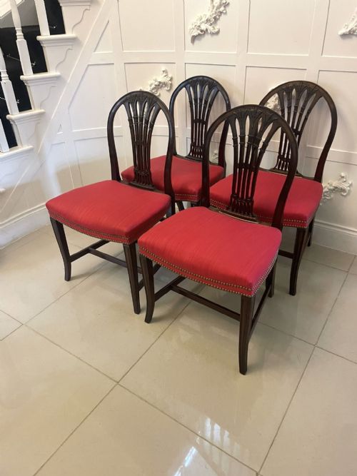 OUTSTANDING QUALITY SET OF 4 ANTIQUE VICTORIAN CARVED MAHOGANY DINING CHAIRS - ADDITIONAL PHOTO 10