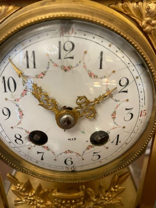 fig 2. Outstanding Quality Antique Victorian French Ornate Ormolu Clock Garniture by A D Mougin France