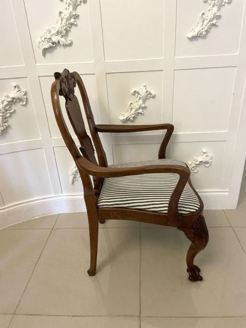 OUTSTANDING QUALITY SET OF 12 ANTIQUE VICTORIAN BURR WALNUT DINING CHAIRS - ADDITIONAL PHOTO 2