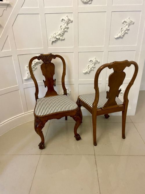 OUTSTANDING QUALITY SET OF 12 ANTIQUE VICTORIAN BURR WALNUT DINING CHAIRS - ADDITIONAL PHOTO 21
