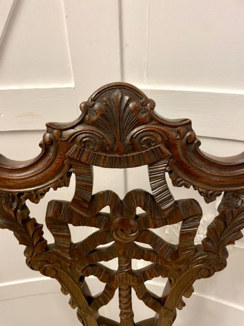 OUTSTANDING QUALITY ANTIQUE VICTORIAN CARVED MAHOGANY DESK CHAIR - ADDITIONAL PHOTO 7