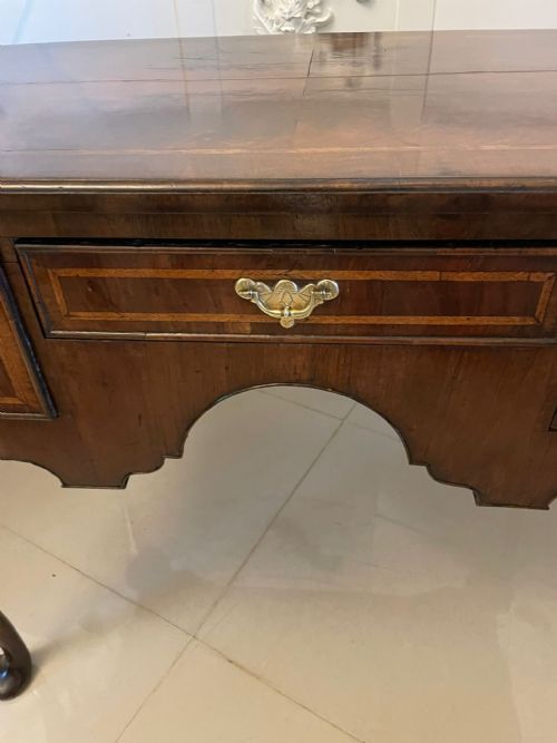 LARGE ANTIQUE QUEEN ANNE QUALITY WALNUT LOWBOY - ADDITIONAL PHOTO 1