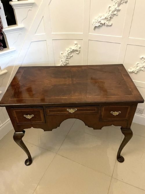 LARGE ANTIQUE QUEEN ANNE QUALITY WALNUT LOWBOY - ADDITIONAL PHOTO 6