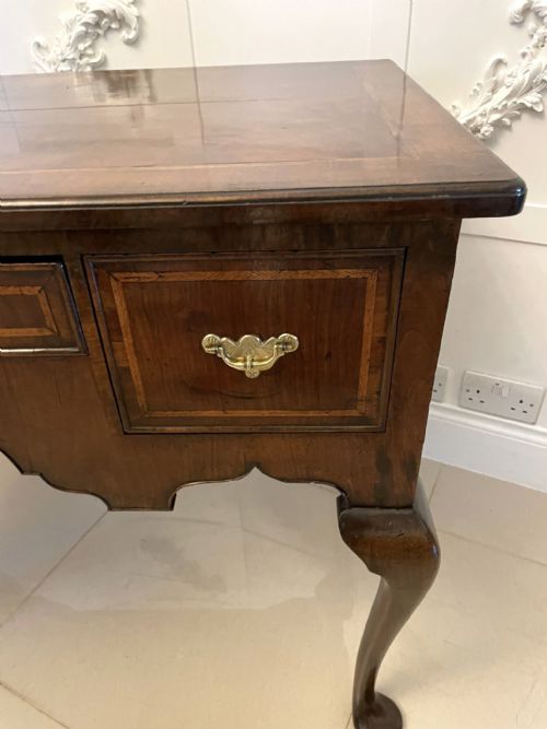 LARGE ANTIQUE QUEEN ANNE QUALITY WALNUT LOWBOY - ADDITIONAL PHOTO 7