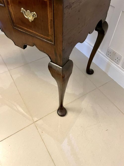 LARGE ANTIQUE QUEEN ANNE QUALITY WALNUT LOWBOY - ADDITIONAL PHOTO 8