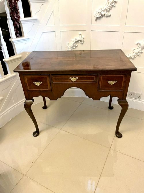 LARGE ANTIQUE QUEEN ANNE QUALITY WALNUT LOWBOY - ADDITIONAL PHOTO 11