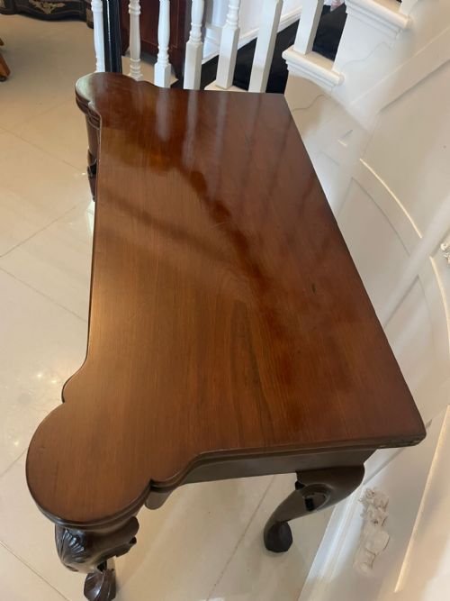 FINE ANTIQUE 18TH CENTURY GEORGE II IRISH CHIPPENDALE QUALITY MAHOGANY CARDSIDE TABLE - ADDITIONAL PHOTO 2