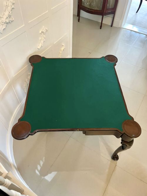 FINE ANTIQUE 18TH CENTURY GEORGE II IRISH CHIPPENDALE QUALITY MAHOGANY CARDSIDE TABLE - ADDITIONAL PHOTO 3