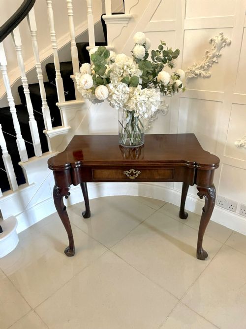 FINE ANTIQUE 18TH CENTURY GEORGE II IRISH CHIPPENDALE QUALITY MAHOGANY CARDSIDE TABLE - ADDITIONAL PHOTO 8