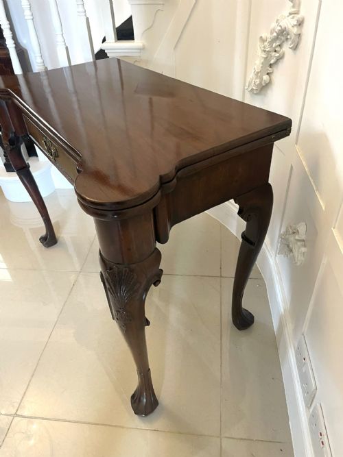 FINE ANTIQUE 18TH CENTURY GEORGE II IRISH CHIPPENDALE QUALITY MAHOGANY CARDSIDE TABLE - ADDITIONAL PHOTO 11
