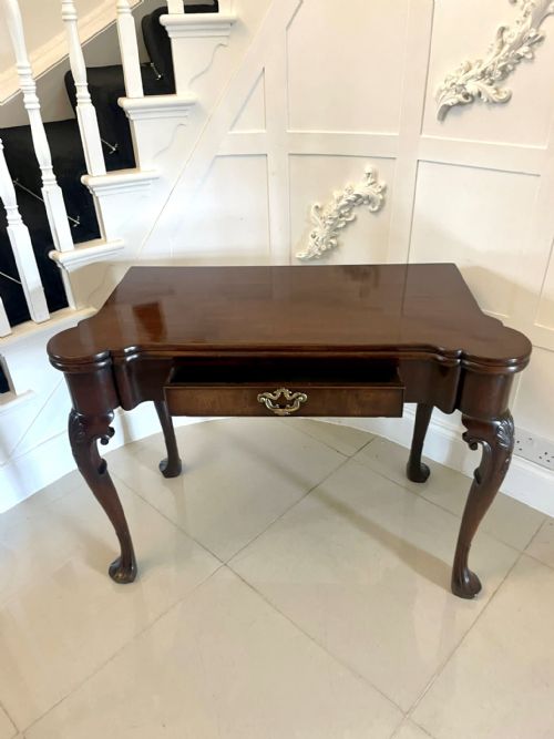 FINE ANTIQUE 18TH CENTURY GEORGE II IRISH CHIPPENDALE QUALITY MAHOGANY CARDSIDE TABLE - ADDITIONAL PHOTO 16