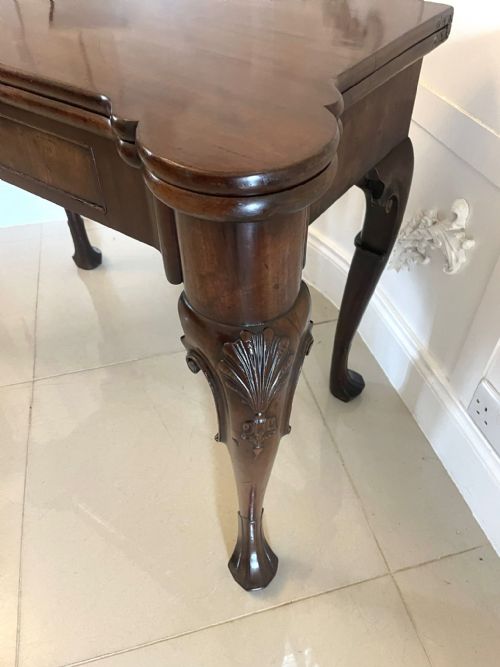 FINE ANTIQUE 18TH CENTURY GEORGE II IRISH CHIPPENDALE QUALITY MAHOGANY CARDSIDE TABLE - ADDITIONAL PHOTO 18