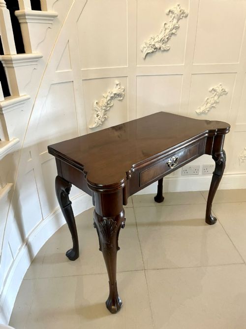 FINE ANTIQUE 18TH CENTURY GEORGE II IRISH CHIPPENDALE QUALITY MAHOGANY CARDSIDE TABLE - ADDITIONAL PHOTO 20