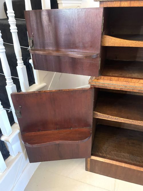 UNUSUAL PAIR OF ANTIQUE GEORGE III QUALITY INLAID MAHOGANY AND KINGWOOD PEDESTALS - ADDITIONAL PHOTO 11