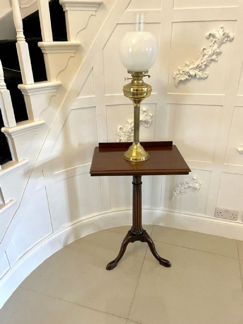 fig 1. Antique George III Quality Mahogany Tripod Reading/Lamp Table