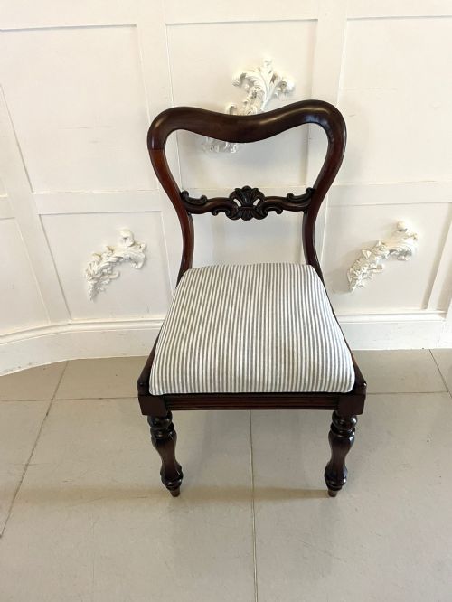 SET OF 4 ANTIQUE VICTORIAN QUALITY MAHOGANY DINING CHAIRS - ADDITIONAL PHOTO 2