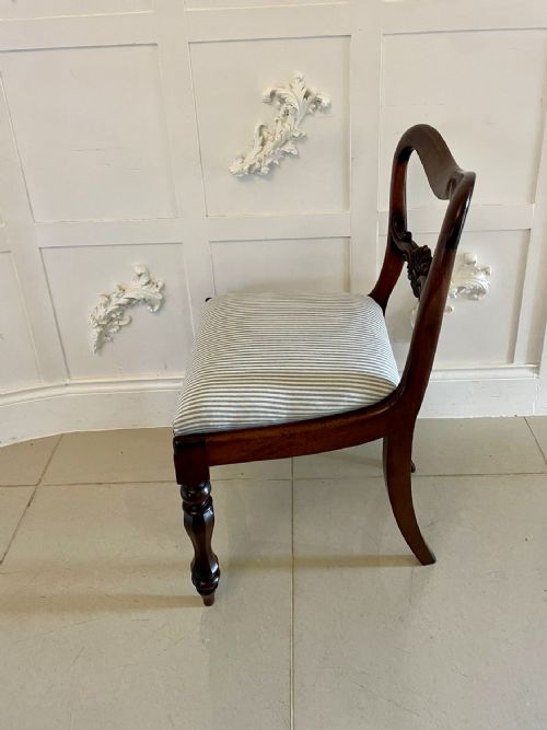 SET OF 4 ANTIQUE VICTORIAN QUALITY MAHOGANY DINING CHAIRS - ADDITIONAL PHOTO 3