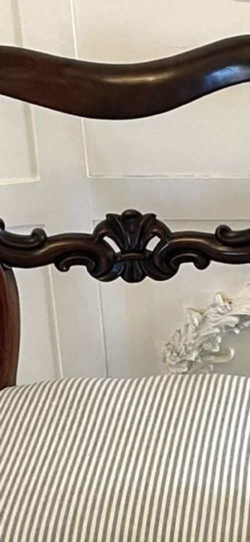 SET OF 4 ANTIQUE VICTORIAN QUALITY MAHOGANY DINING CHAIRS - ADDITIONAL PHOTO 4