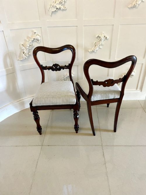 SET OF 4 ANTIQUE VICTORIAN QUALITY MAHOGANY DINING CHAIRS - ADDITIONAL PHOTO 5