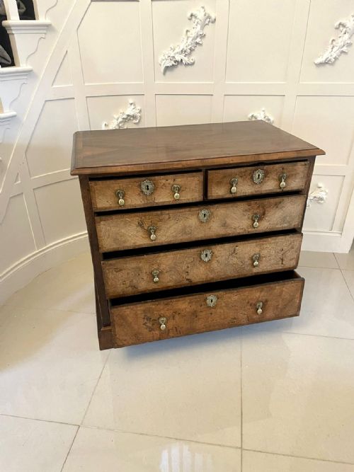 ANTIQUE GEORGE I QUALITY WALNUT CHEST OF DRAWERS - ADDITIONAL PHOTO 11
