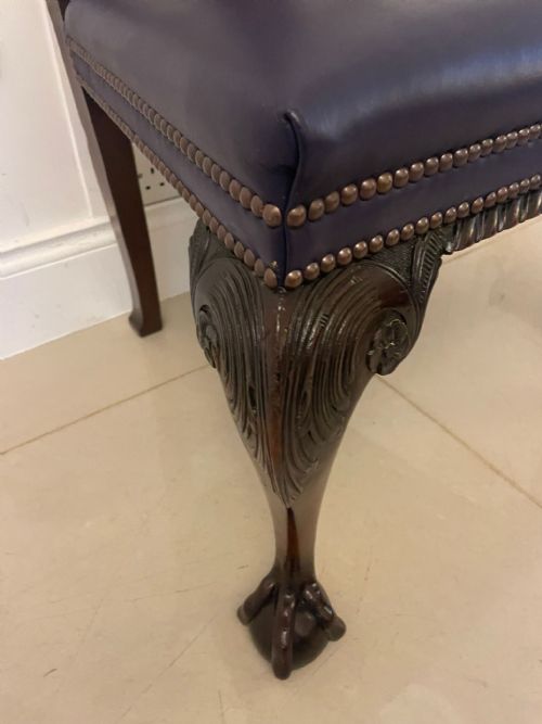 OUTSTANDING QUALITY SET OF 8 ANTIQUE VICTORIAN CARVED MAHOGANY DINING CHAIRS - ADDITIONAL PHOTO 15
