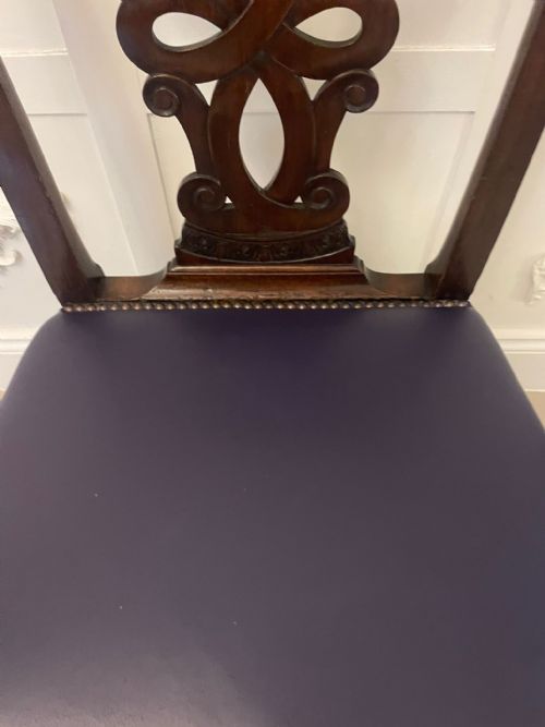 OUTSTANDING QUALITY SET OF 8 ANTIQUE VICTORIAN CARVED MAHOGANY DINING CHAIRS - ADDITIONAL PHOTO 17