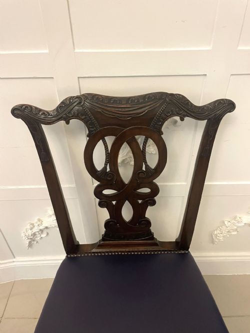 OUTSTANDING QUALITY SET OF 8 ANTIQUE VICTORIAN CARVED MAHOGANY DINING CHAIRS - ADDITIONAL PHOTO 25