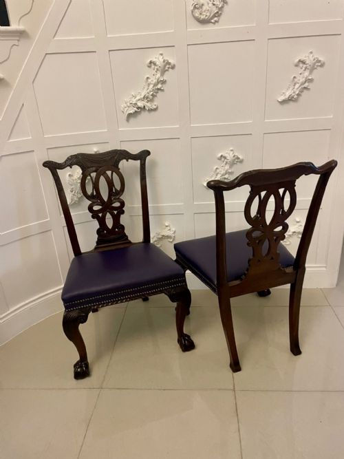OUTSTANDING QUALITY SET OF 8 ANTIQUE VICTORIAN CARVED MAHOGANY DINING CHAIRS - ADDITIONAL PHOTO 26