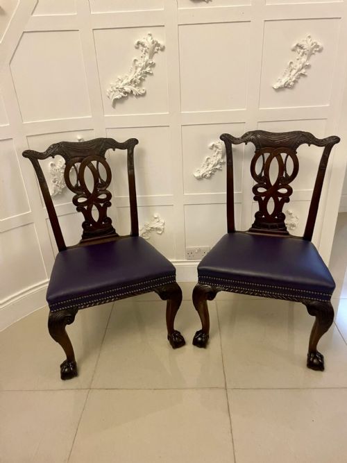 OUTSTANDING QUALITY SET OF 8 ANTIQUE VICTORIAN CARVED MAHOGANY DINING CHAIRS - ADDITIONAL PHOTO 28