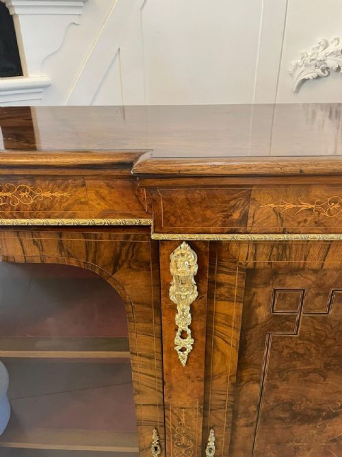 fig 1. Fine Quality 19th Century Antique Victorian Burr Walnut Inlaid Credenza/Sideboard