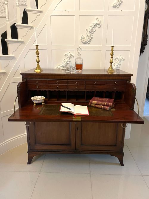 ANTIQUE GEORGE III QUALITY MAHOGANY SECRETAIRE DESK - ADDITIONAL PHOTO 4