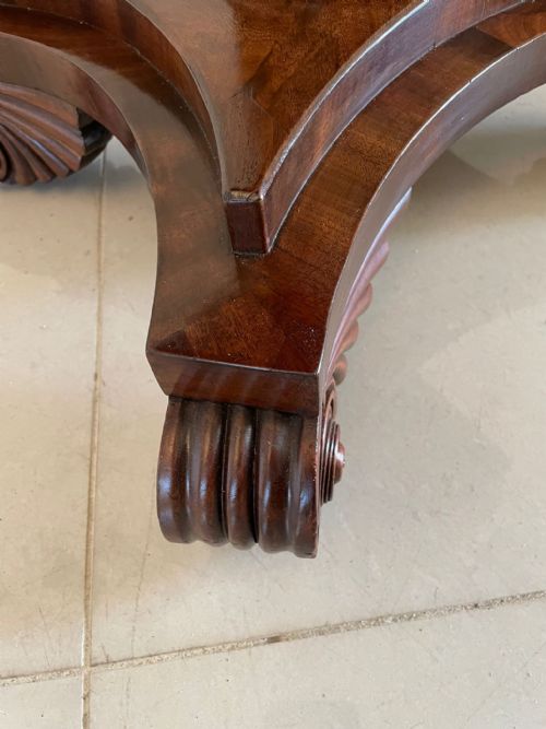 ANTIQUE WILLIAM IV QUALITY FIGURED MAHOGANY WORK BOX - ADDITIONAL PHOTO 3