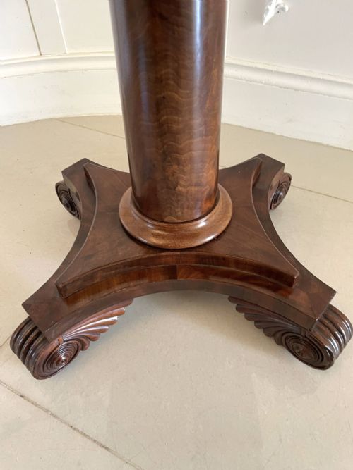 ANTIQUE WILLIAM IV QUALITY FIGURED MAHOGANY WORK BOX - ADDITIONAL PHOTO 4