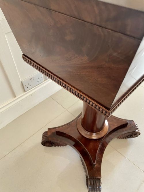 ANTIQUE WILLIAM IV QUALITY FIGURED MAHOGANY WORK BOX - ADDITIONAL PHOTO 16