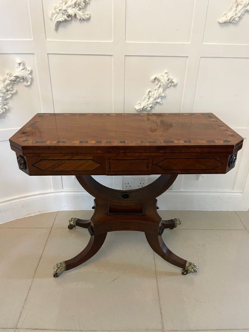 Outstanding Quality Antique Regency Mahogany Card/console Table