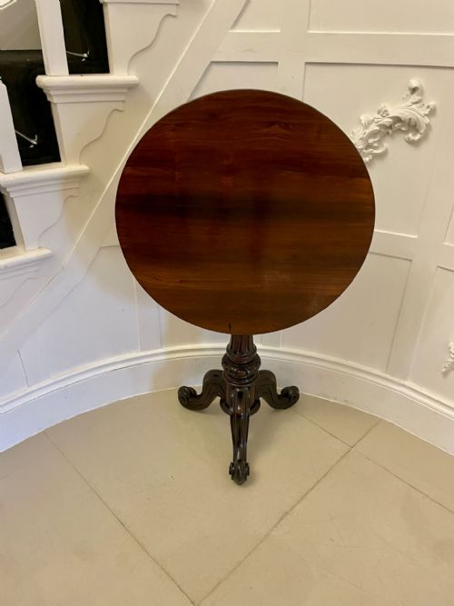 Antique Victorian Quality Rosewood Circular Lamp Table