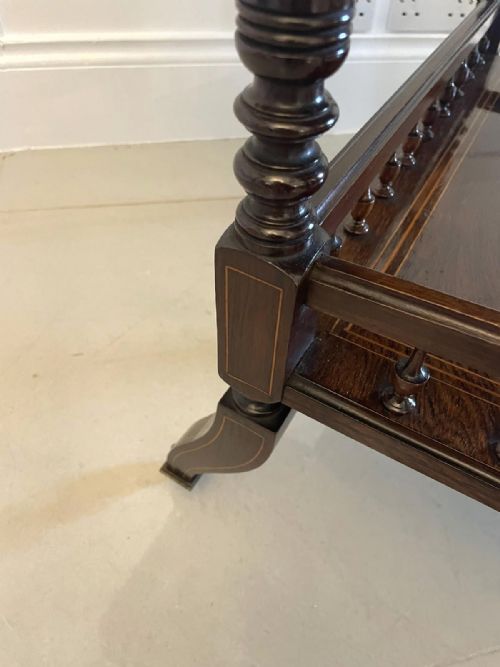 OUTSTANDING QUALITY ANTIQUE VICTORIAN ROSEWOOD INLAID CENTRE TABLE - ADDITIONAL PHOTO 13