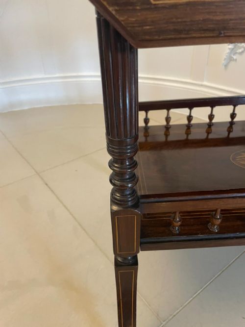 OUTSTANDING QUALITY ANTIQUE VICTORIAN ROSEWOOD INLAID CENTRE TABLE - ADDITIONAL PHOTO 14